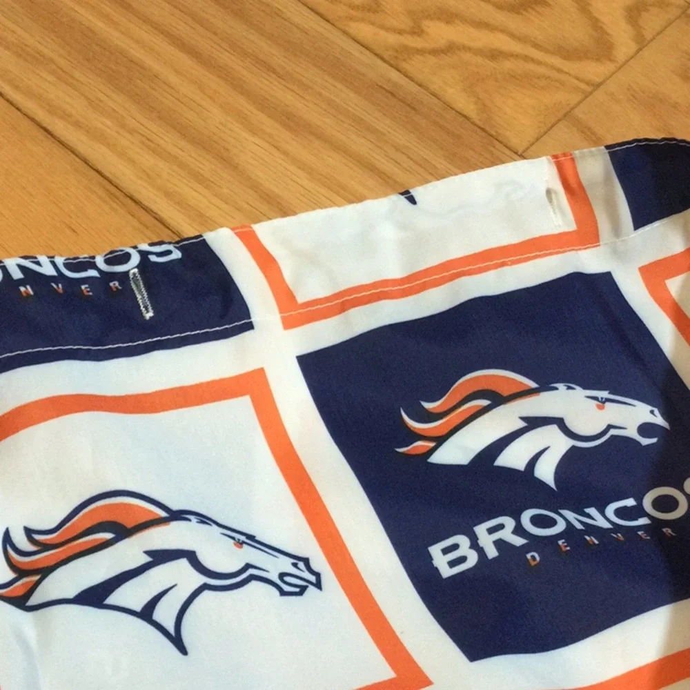 NFL Denver Broncos Logo Shower Curtain - Navy & Orange
